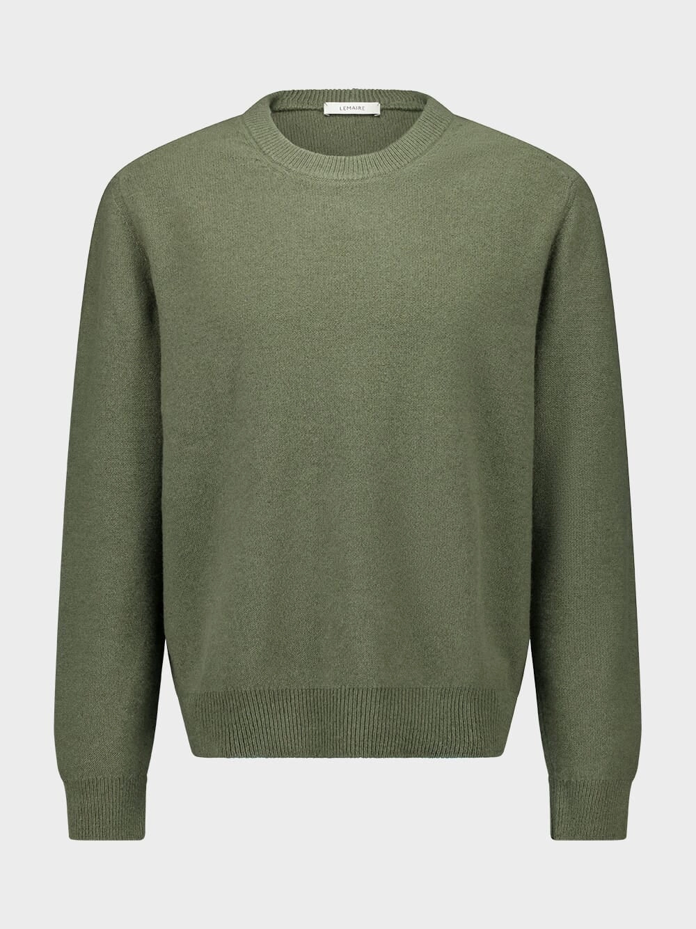 Green Wool Crew-Neck Jumper Knitwear Mens - men's sweaters sale