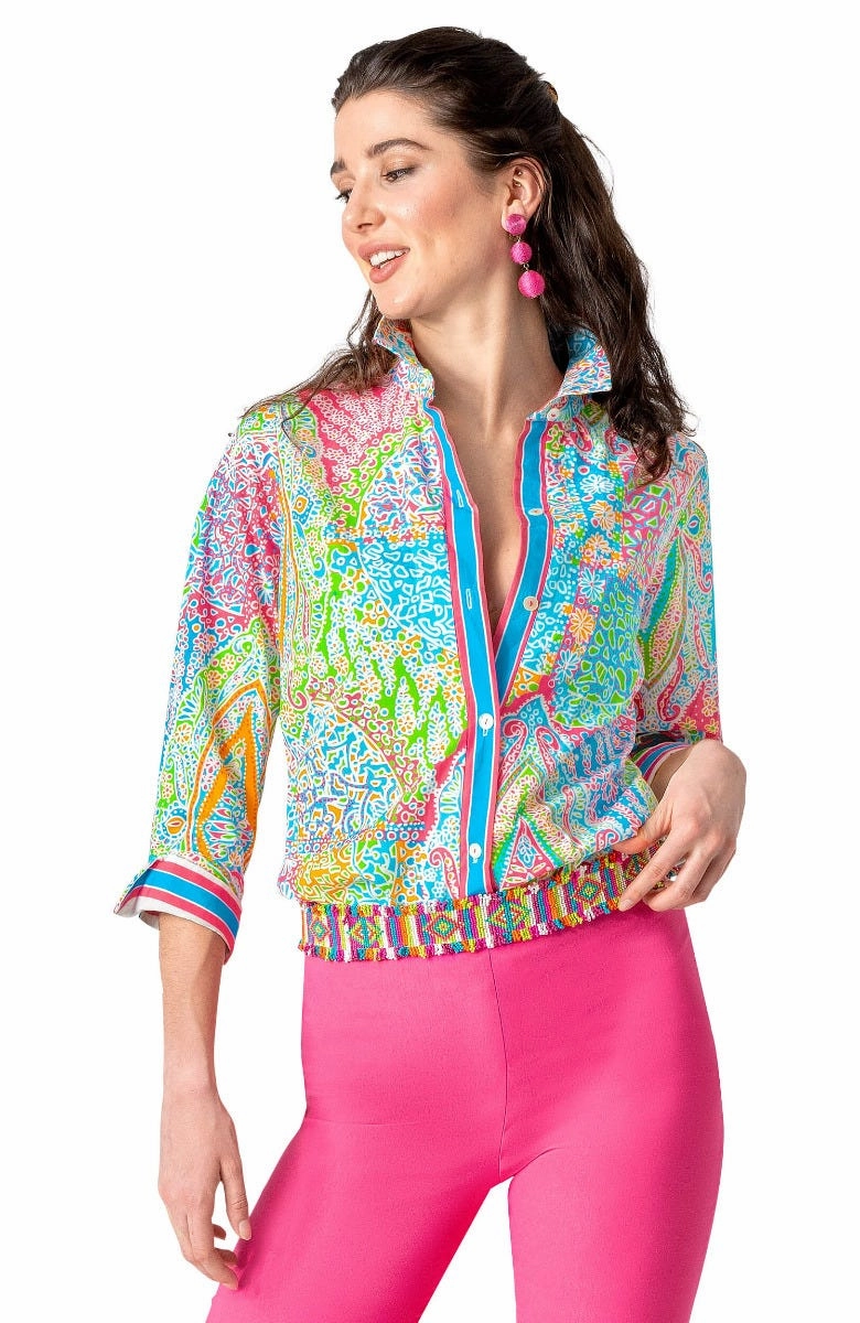 Gretchen Scott Boyfriend Shirt - Grand Bazaar womens blouses promo