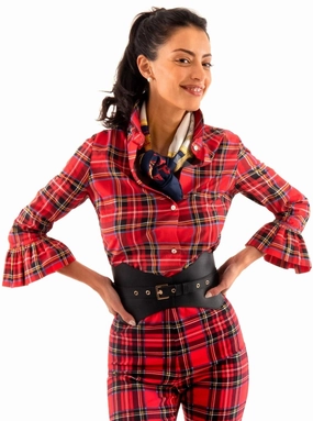 Gretchen Scott Priss Blouse - Duke Of York - Red/Multi womens blouses promo