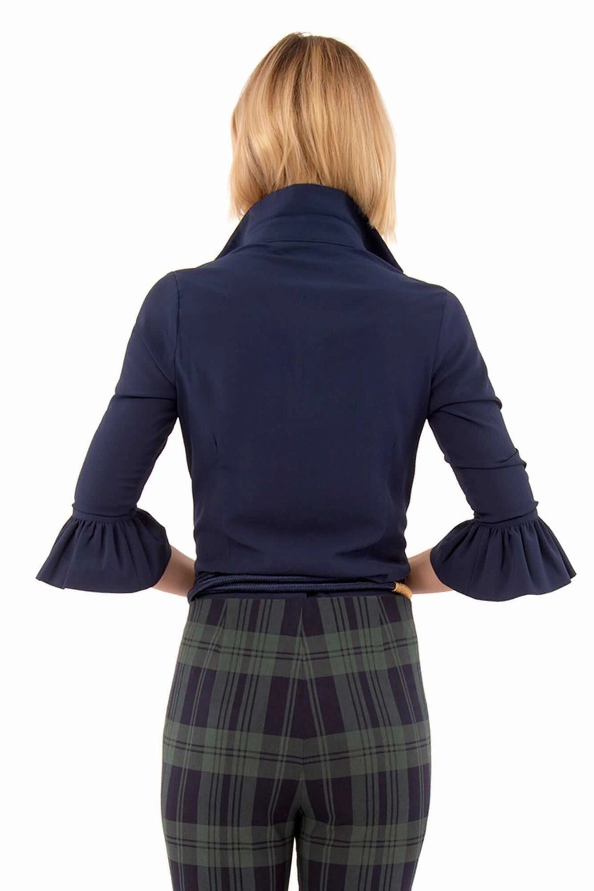 Gretchen Scott Priss Chiffon Blouse - Navy