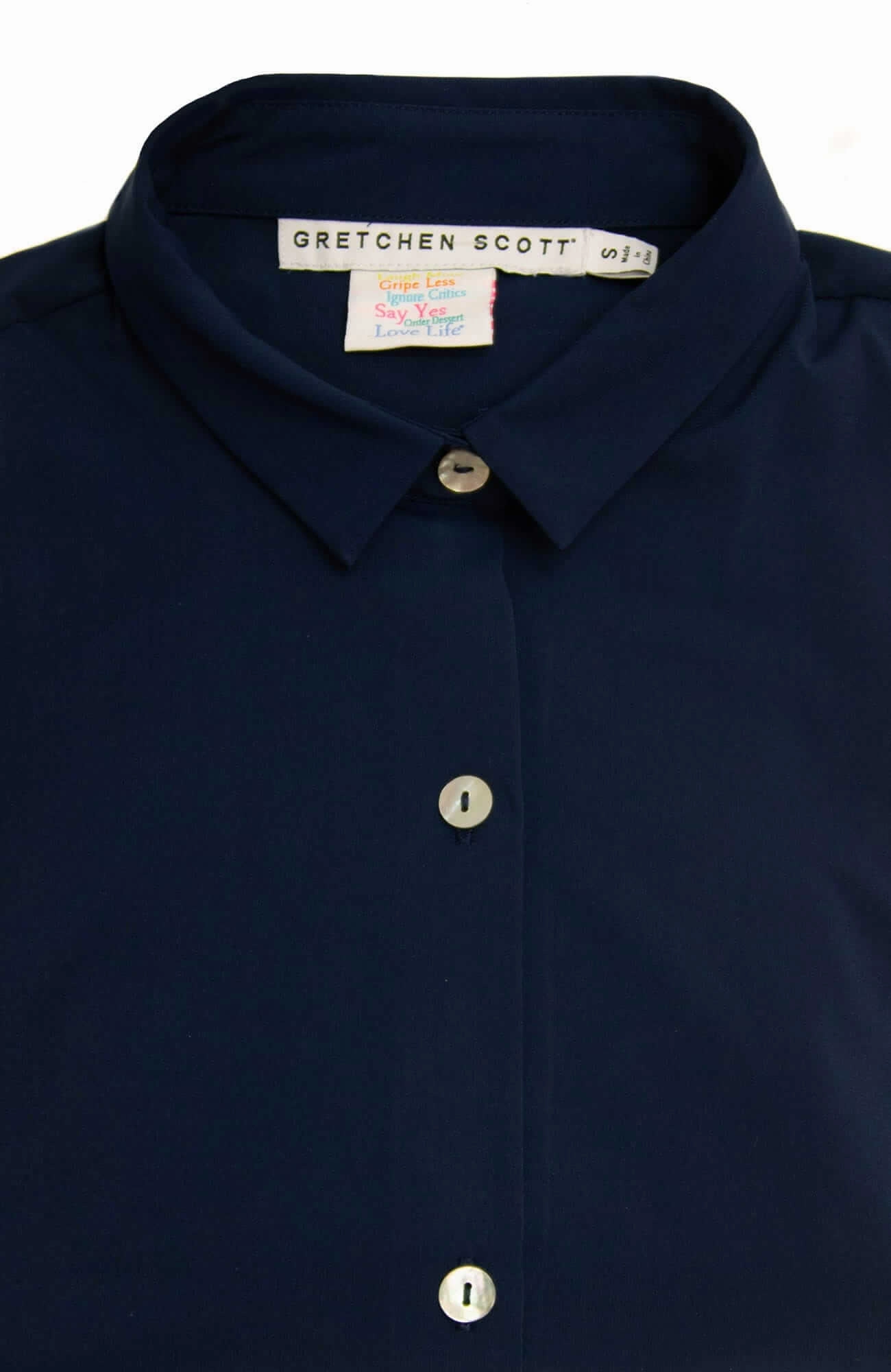 Gretchen Scott Priss Chiffon Blouse - Navy