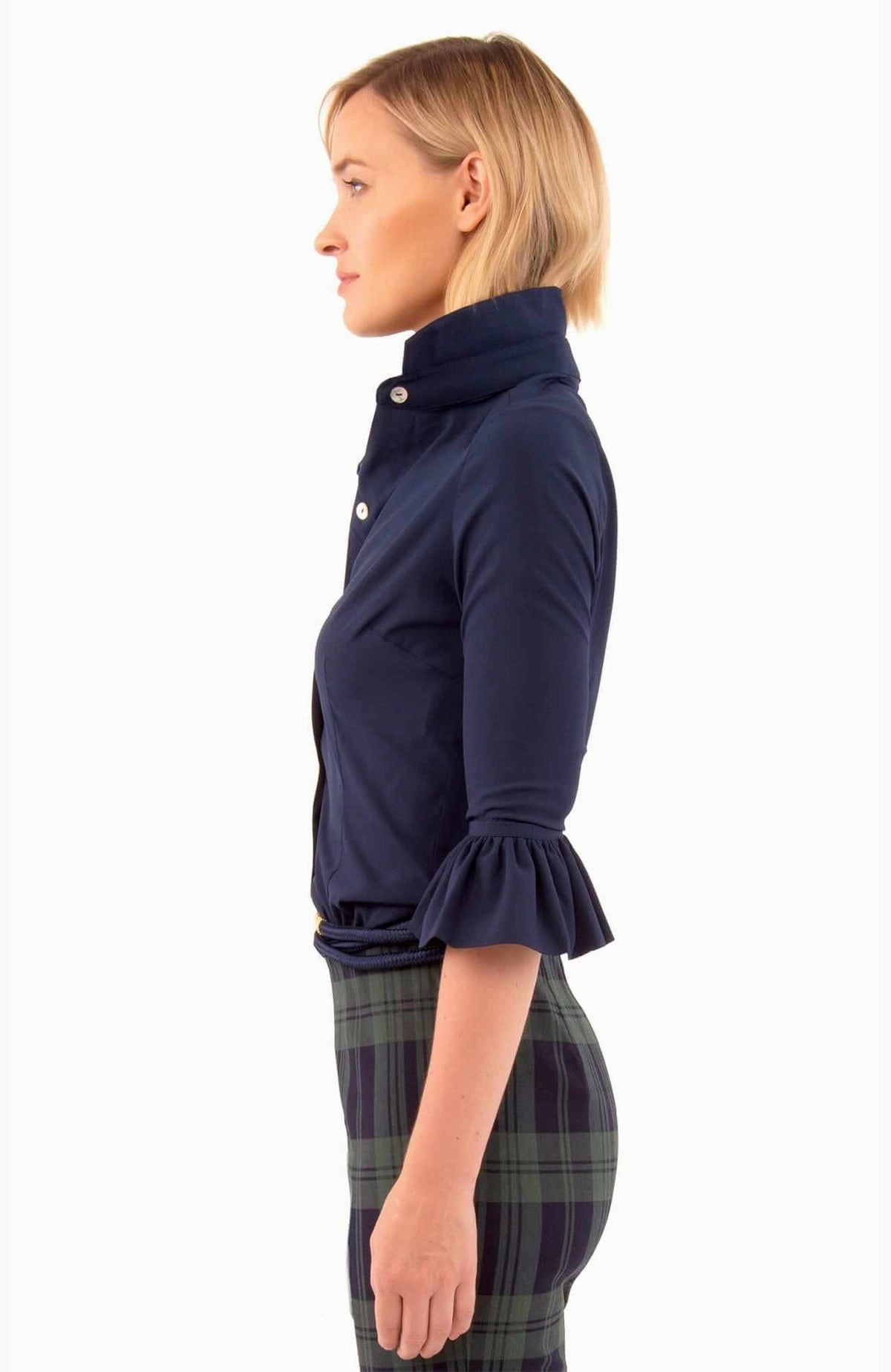 Gretchen Scott Priss Chiffon Blouse - Navy
