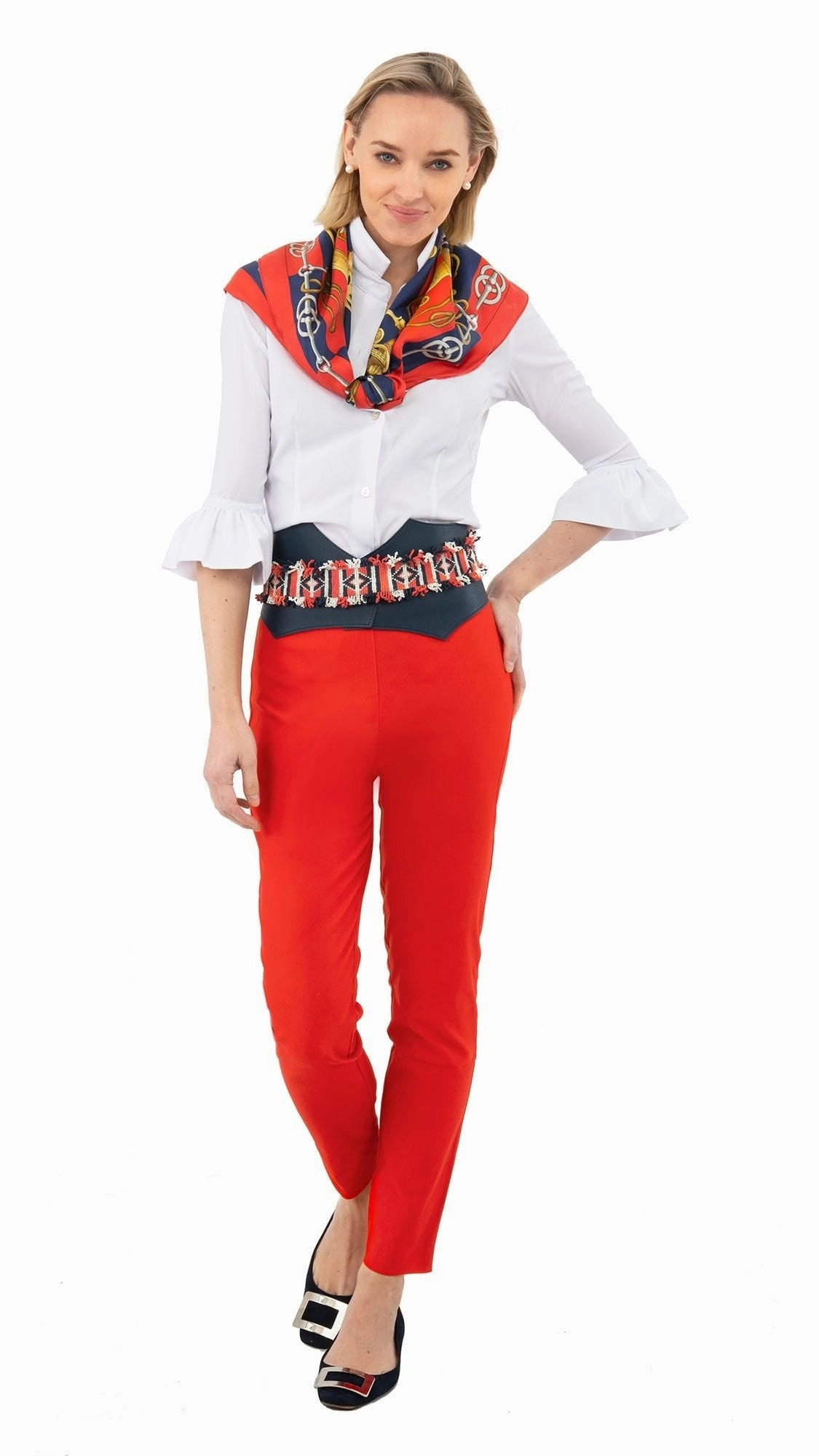 Gretchen Scott Priss Chiffon Blouse - White