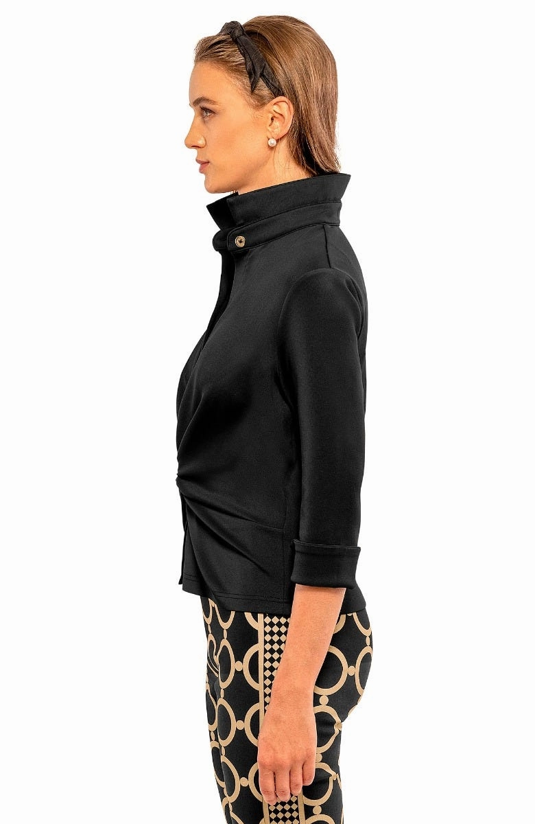 Gretchen Scott Twist & Shout Top - Black