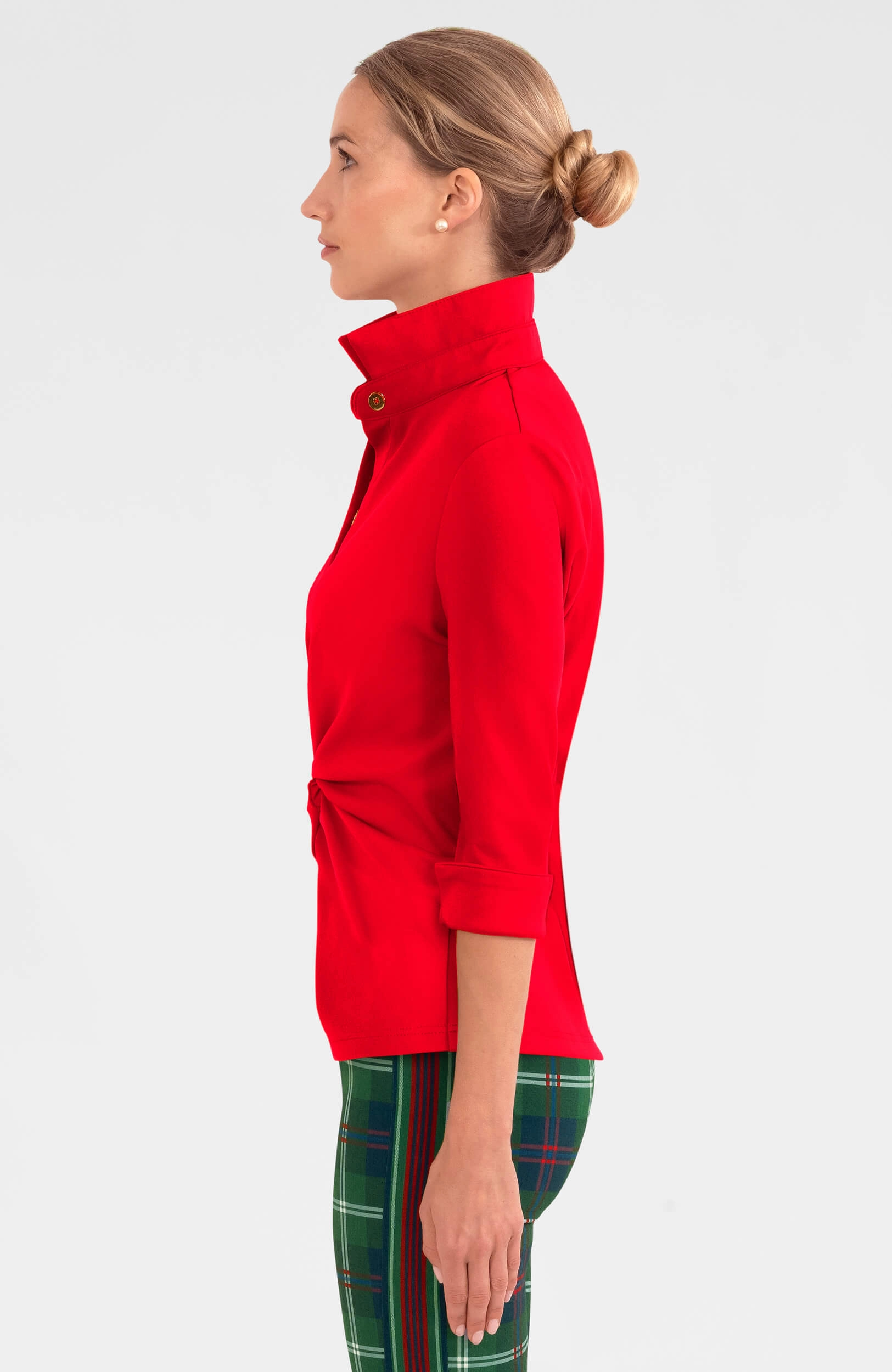 Gretchen Scott Twist & Shout Top - Crimson