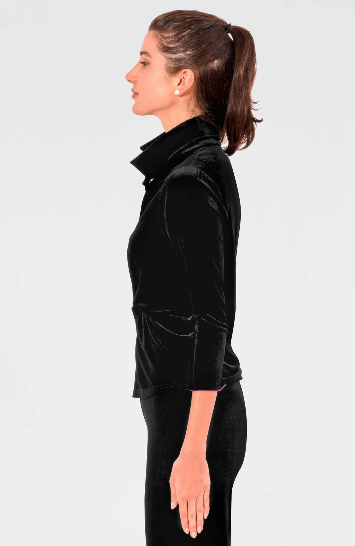 Gretchen Scott Twist & Shout Top - Silky Velvet - Black