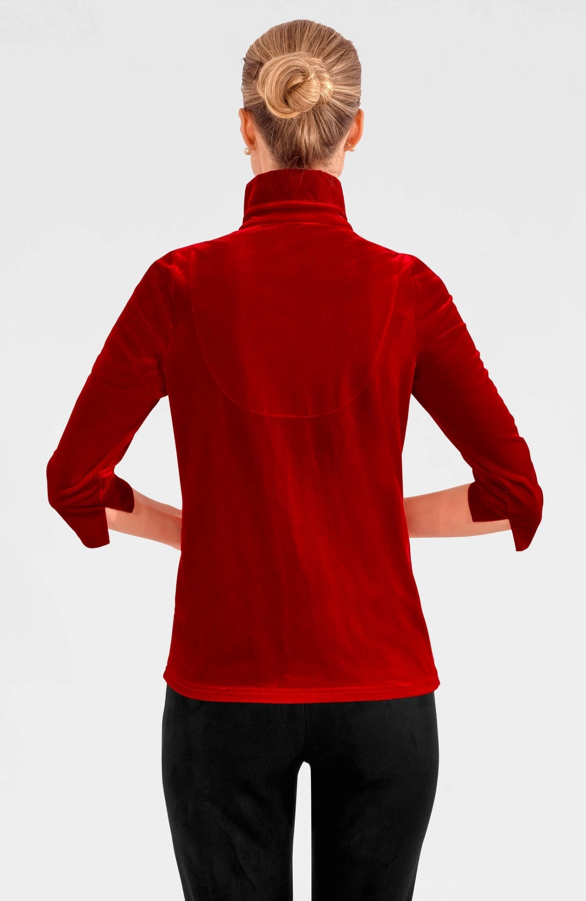 Gretchen Scott Twist & Shout Top - Silky Velvet - Crimson