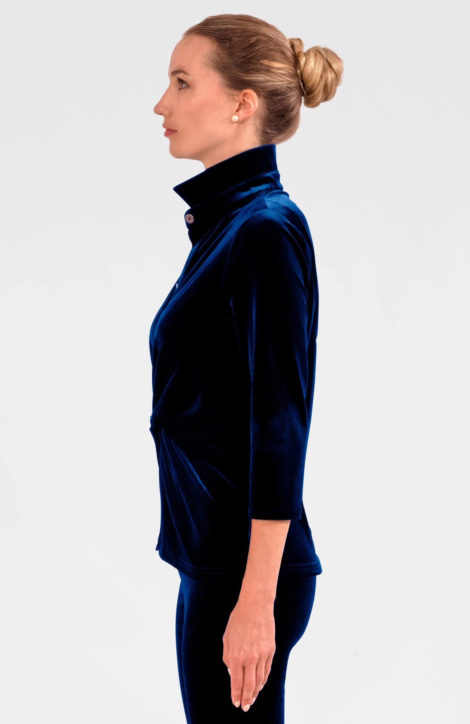 Gretchen Scott Twist & Shout Top - Silky Velvet - Navy