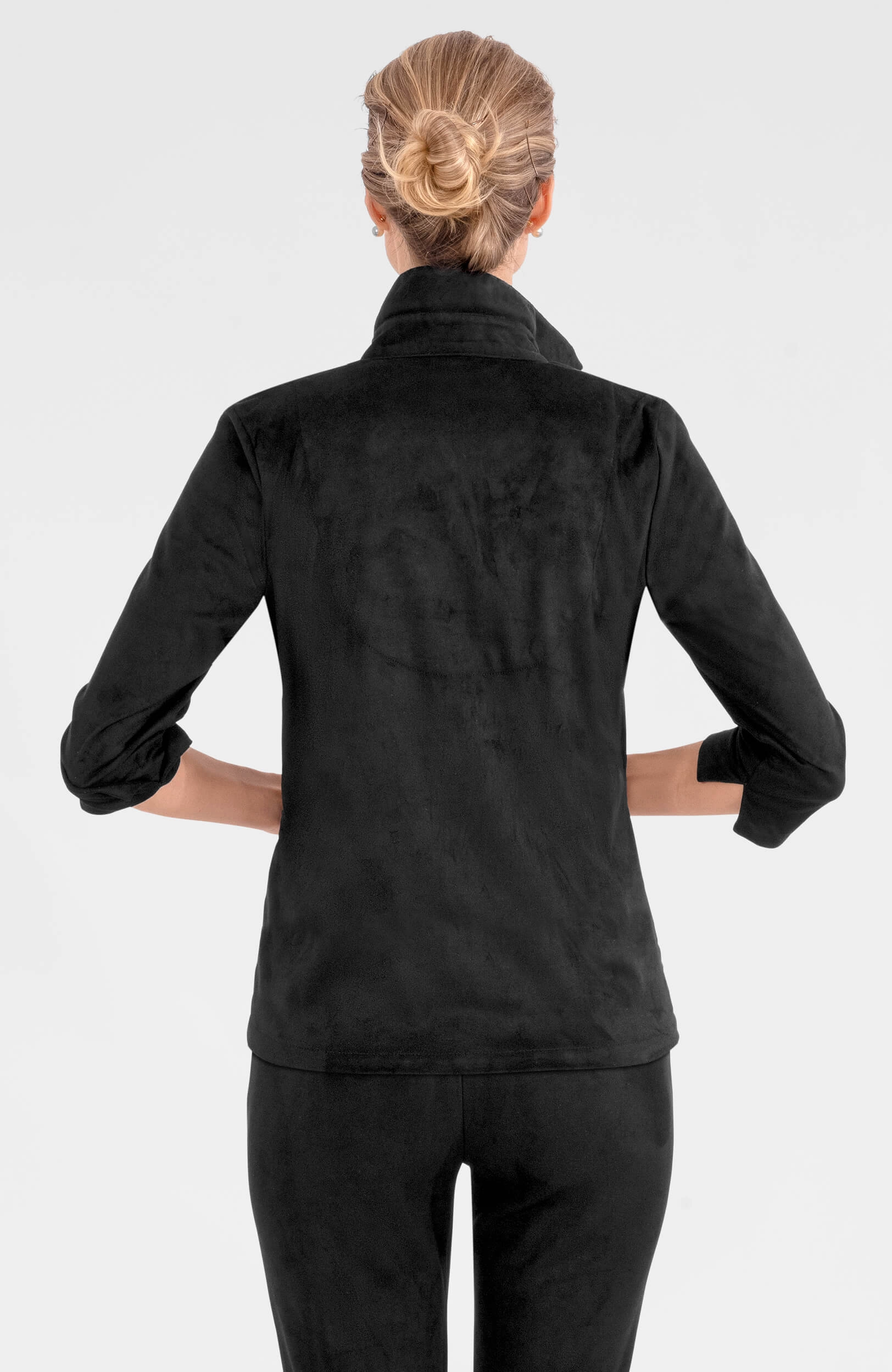 Gretchen Scott Twist & Shout Top - Ultra Suede - Black