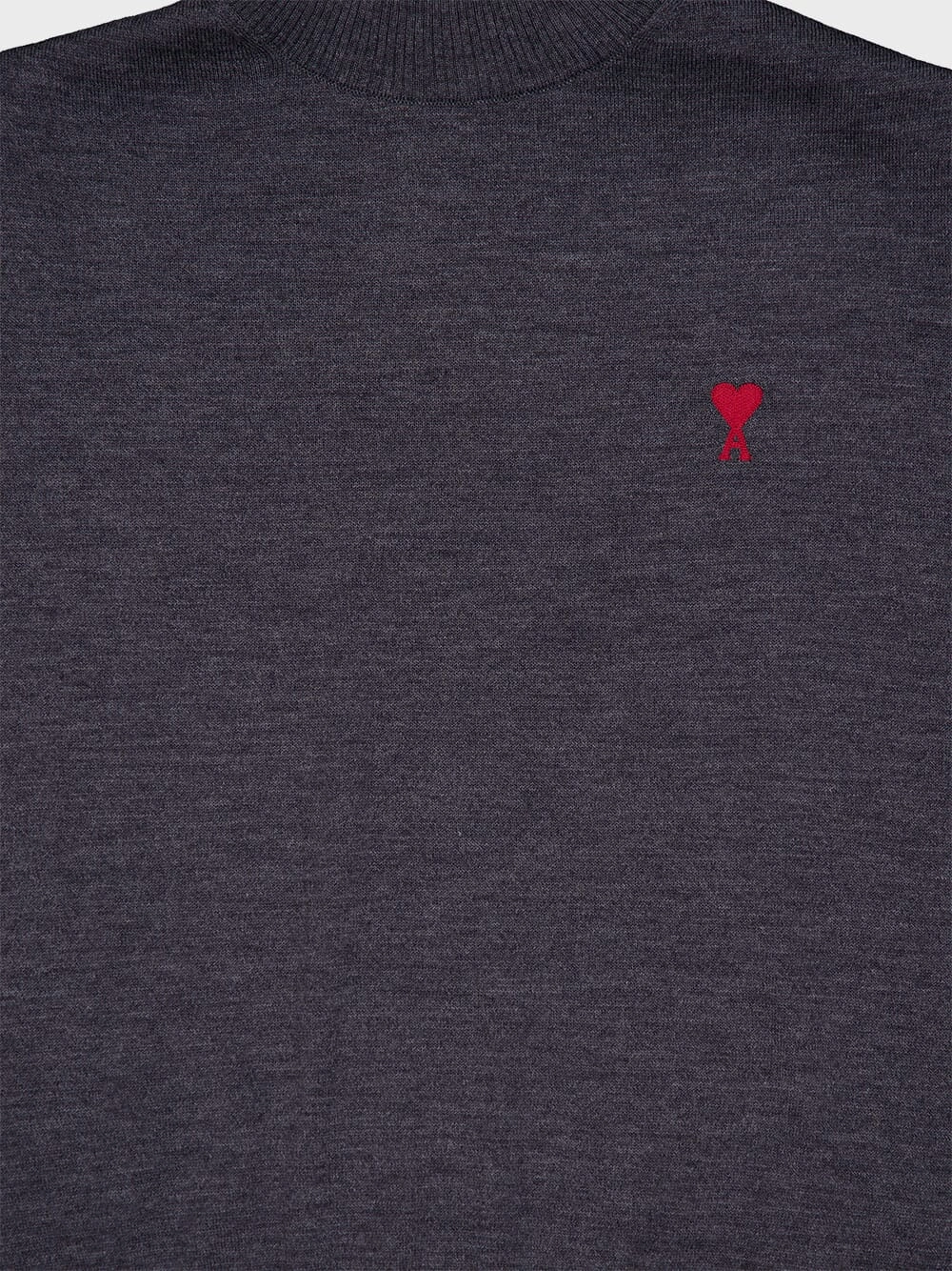 Grey Ami de Coeur-Embroidered Sweater