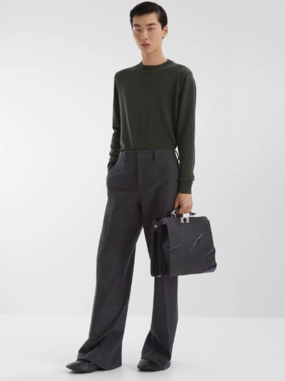 Grey Cashmere Trousers