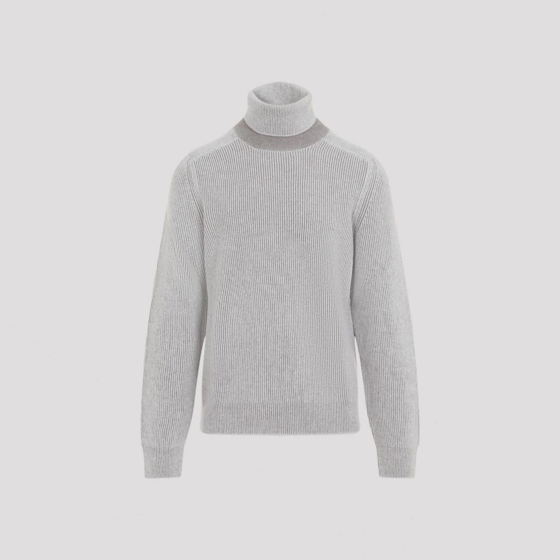 Grey Cashmere Vanise T-Neck Raglan Sleeves Sweater