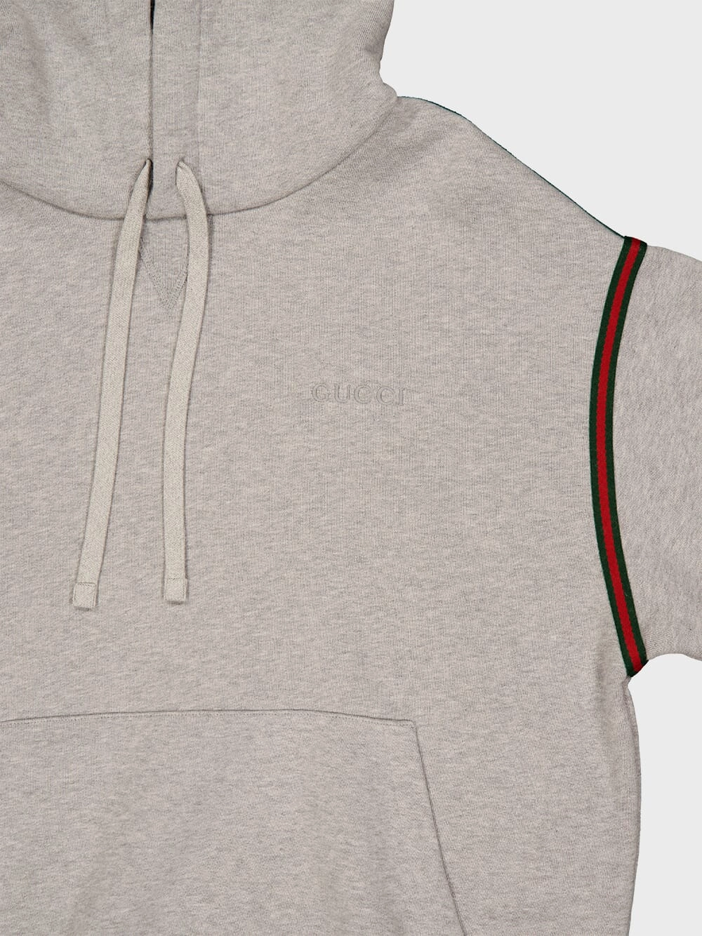 Grey Cotton Jersey Hooded Sweatshirt