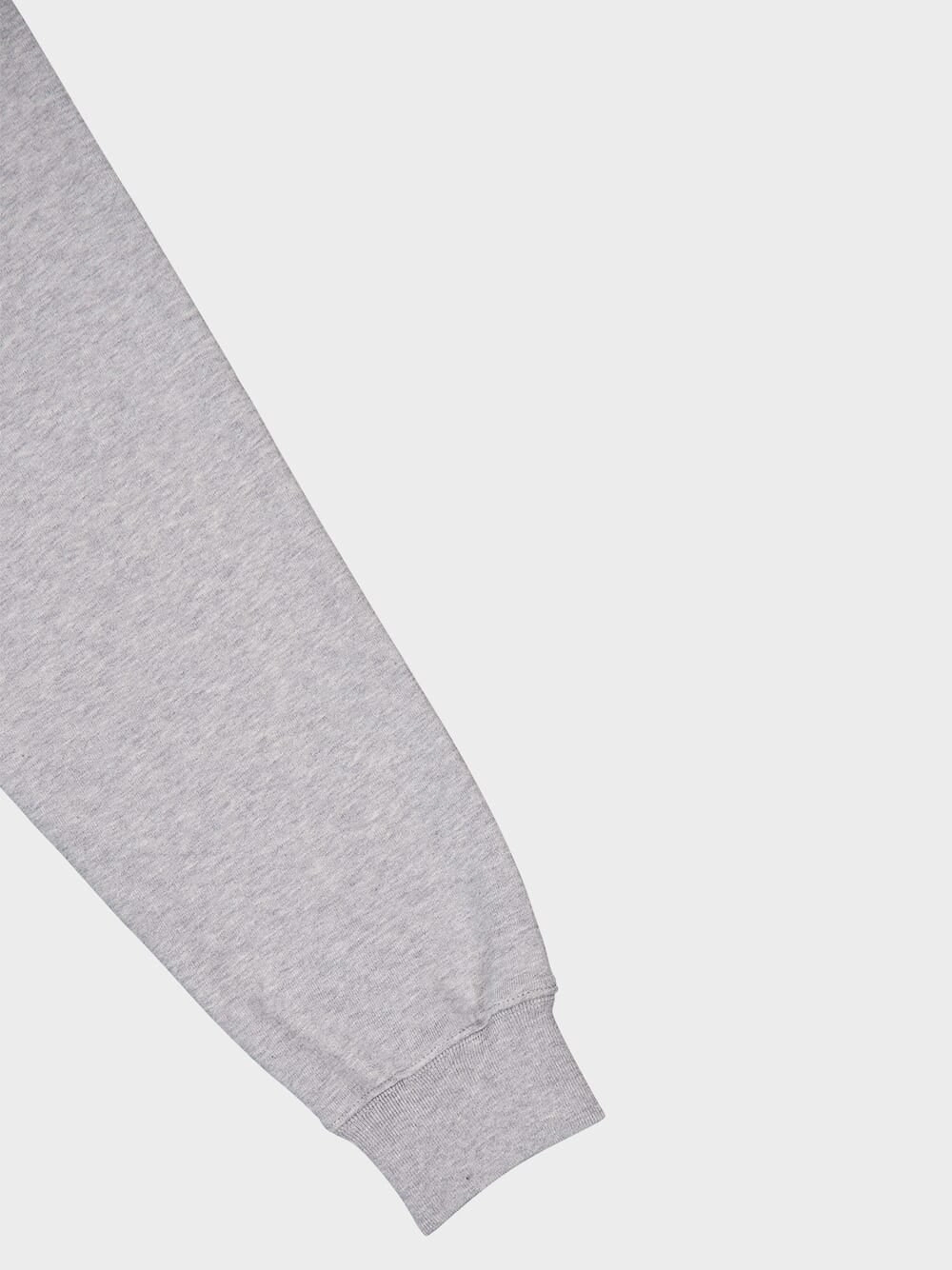 Grey Cotton Jersey Hooded Sweatshirt