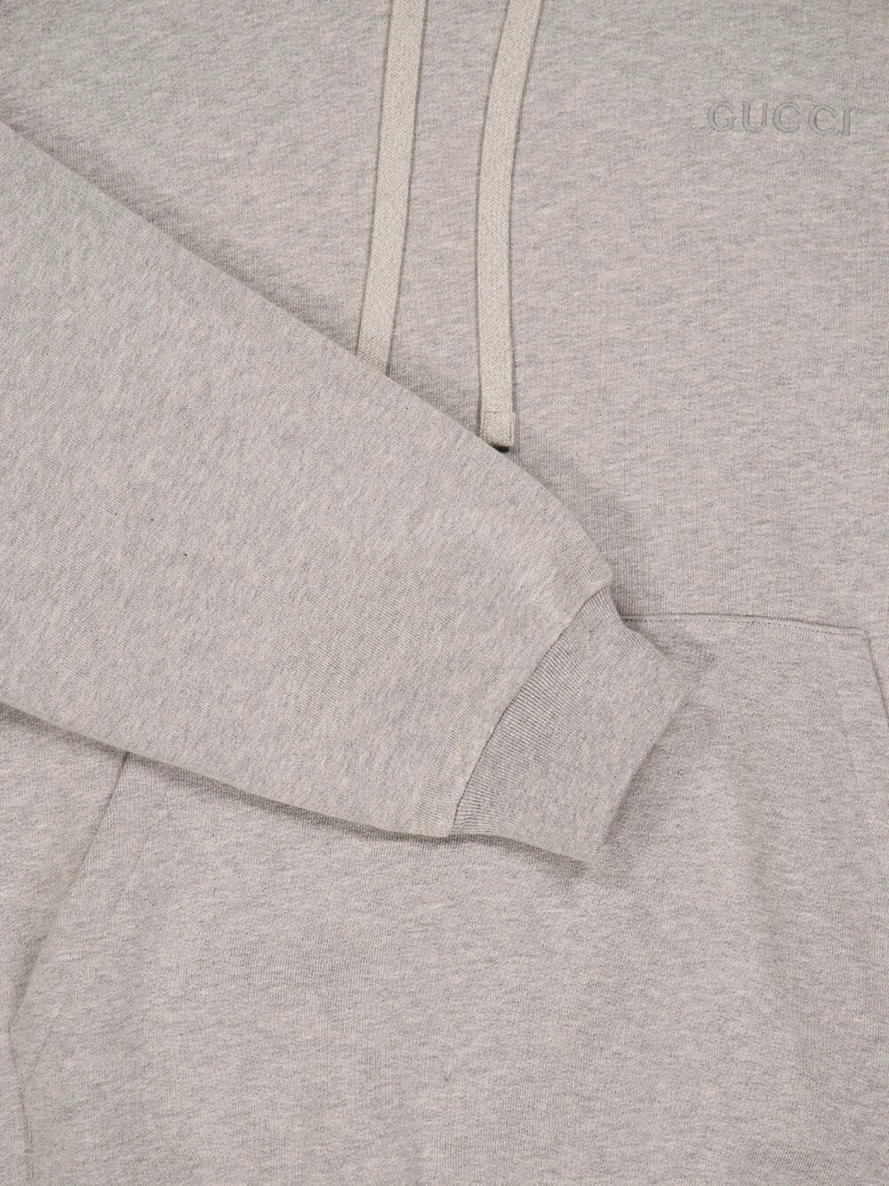 Grey Cotton Jersey Hooded Sweatshirt