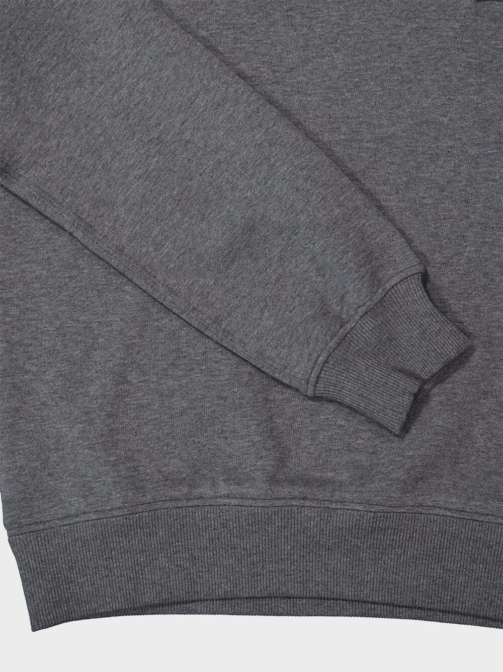 Grey Cotton Sweatshirt with Branded Tag