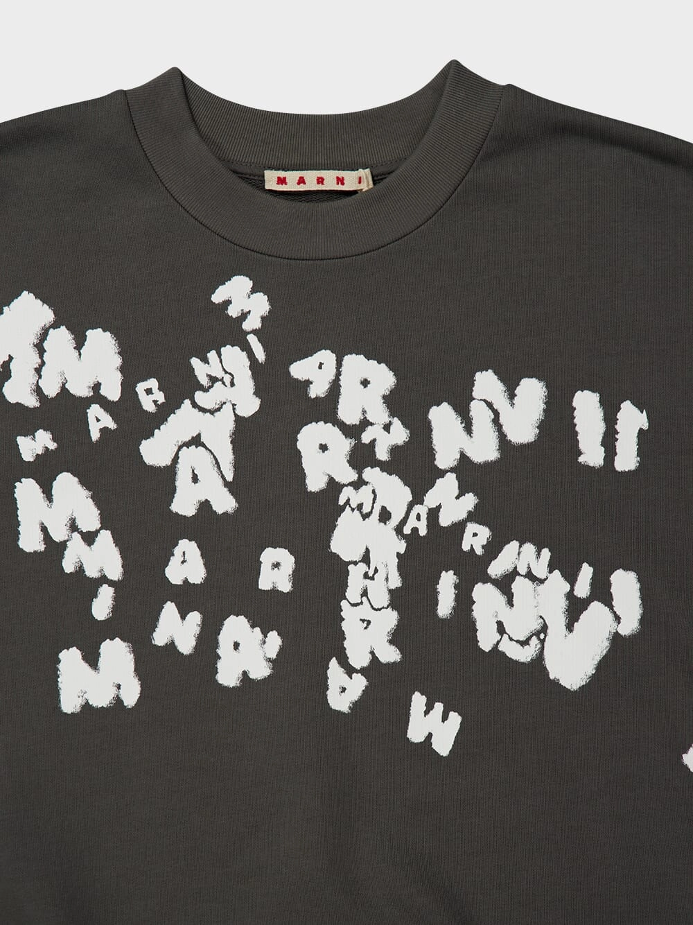 Grey Cotton Sweatshirt with Marni Caos Logo