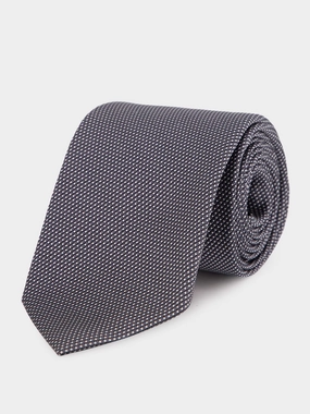 Grey Dot Pattern Silk Tie Suits Mens - men's suits outlet