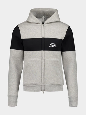 Grey Logo Embroidered Zipped Sweatshirt Tops Mens - thermal tops