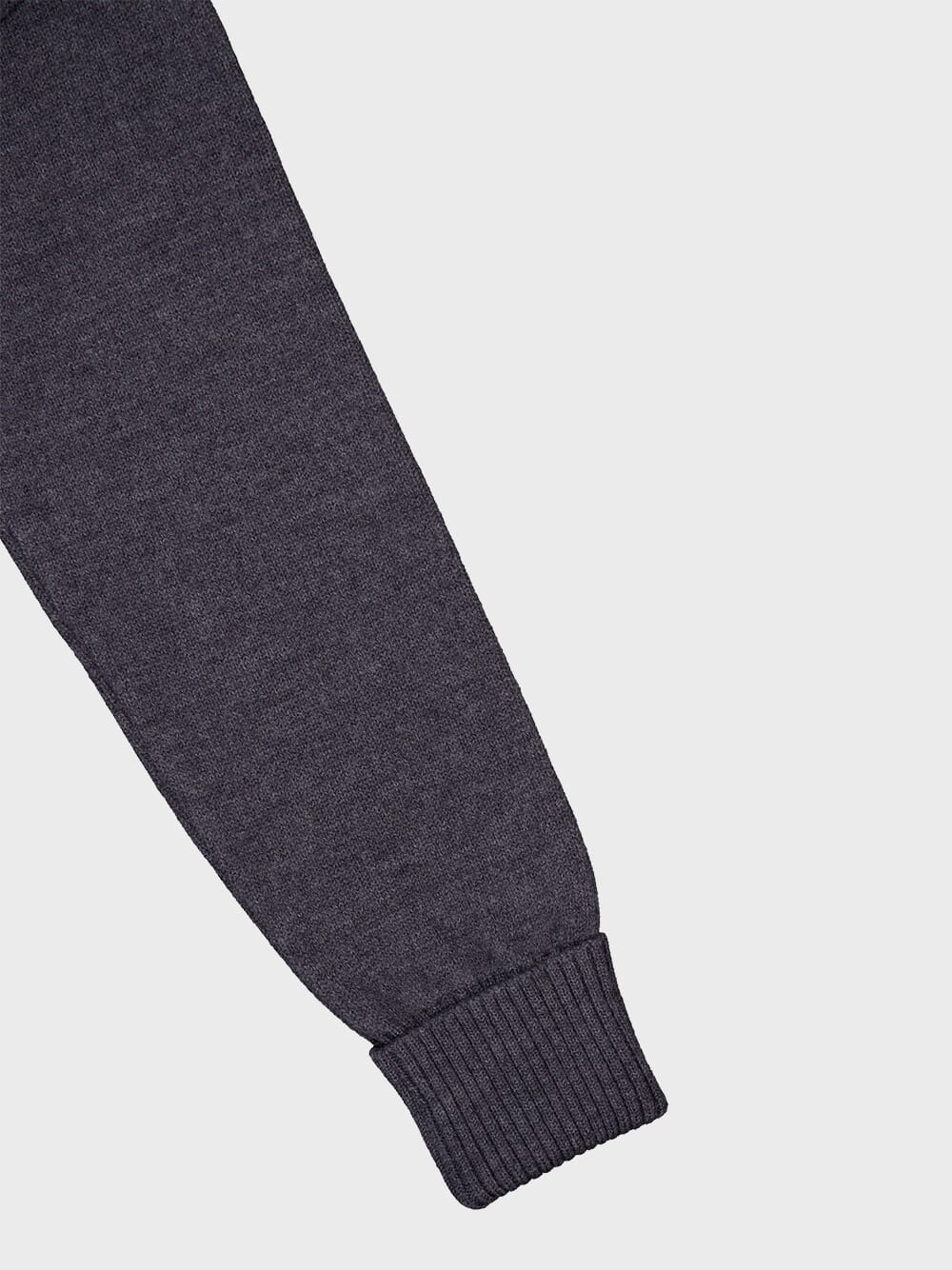 Grey Logo-Intarsia Wool Cardigan
