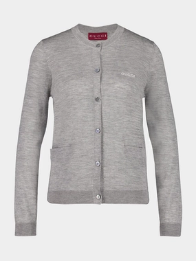 Grey Mlange Cashmere Silk Cardigan Knitwear Womens - women's knitwear cheap