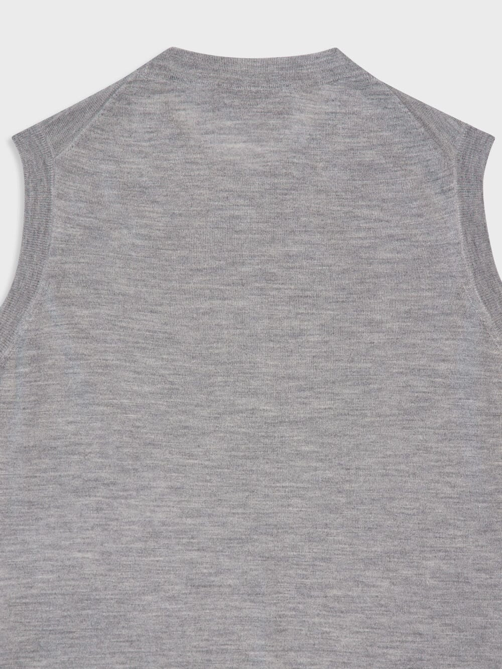 Grey Mlange Cashmere Silk Sleeveless Knit Top