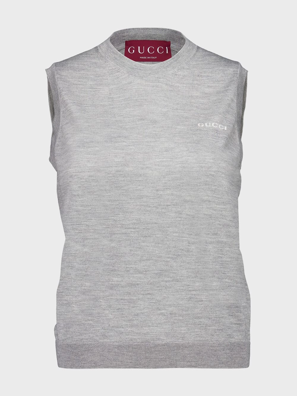Grey Mlange Cashmere Silk Sleeveless Knit Top Knitwear Womens - women's knitwear cheap