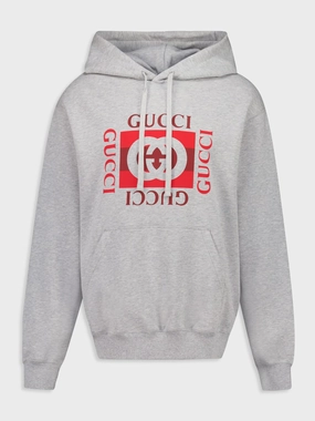 Grey Mlange Interlocking G Sweatshirt Tops Mens - thermal tops