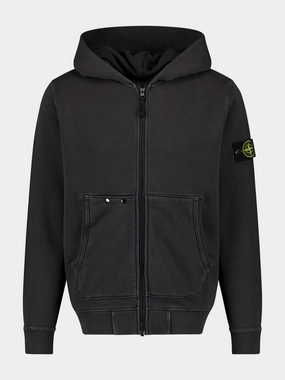 Grey Organic Cotton Zip Sweatshirt Tops Mens - thermal tops