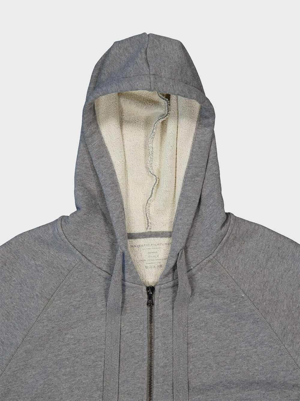 Grey Organic Cotton Zipped Hooded Sweatshirt