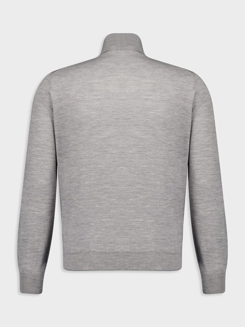 Grey Roll-Neck Wool Jumper