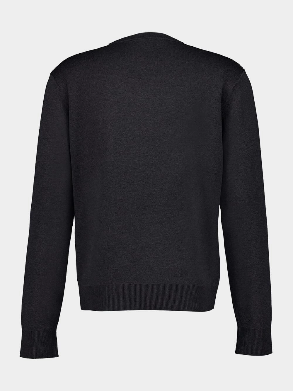 Grey Silk Cotton Crewneck Jumper