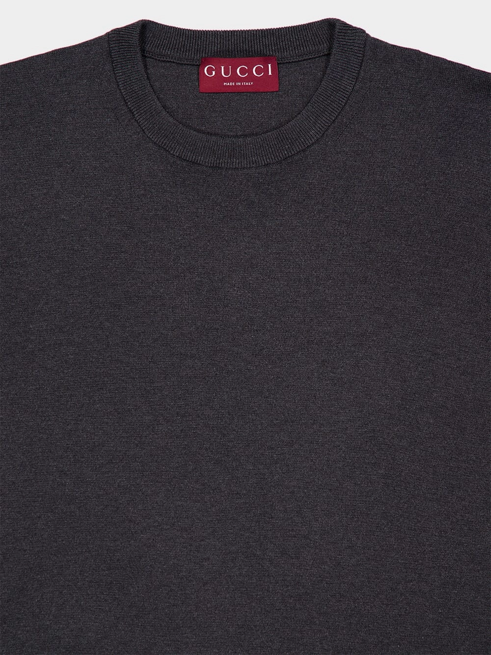 Grey Silk Cotton Crewneck Jumper