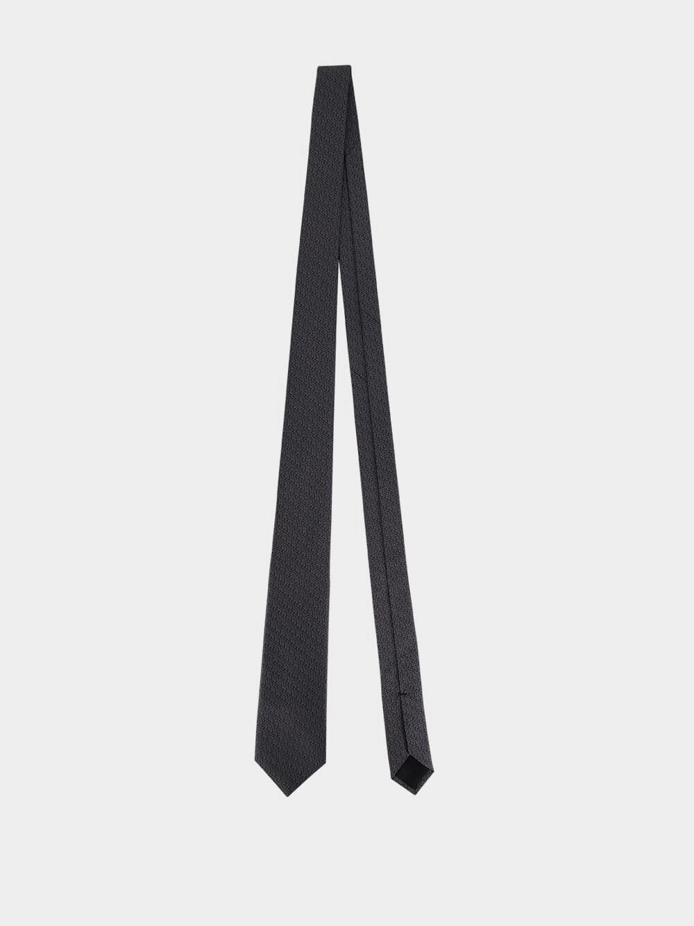 Grey Silk Jacquard Tie