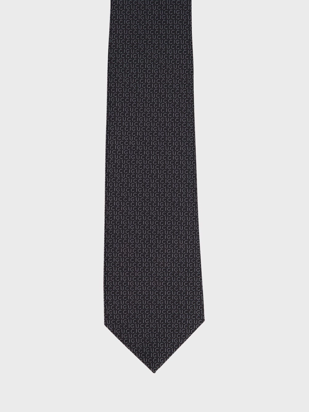 Grey Silk Jacquard Tie