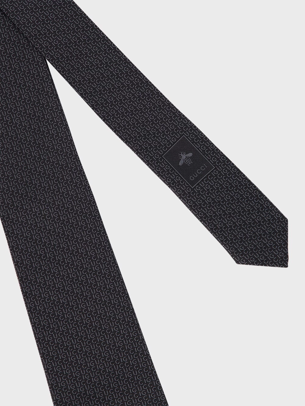 Grey Silk Jacquard Tie