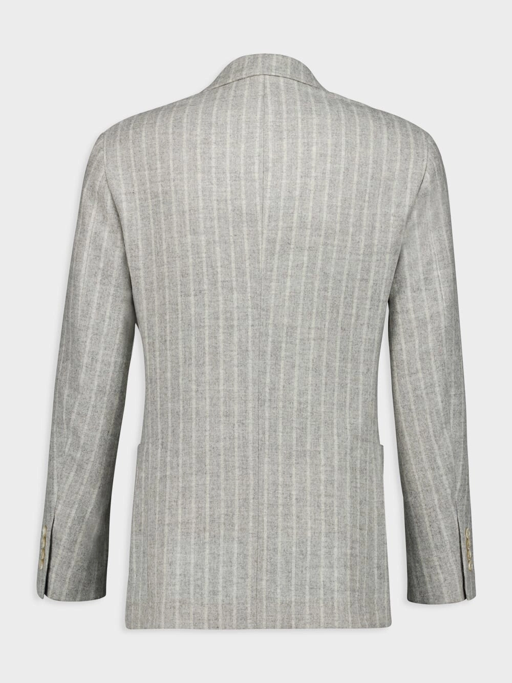 Grey Striped Alpaca Wool-Blend Suit