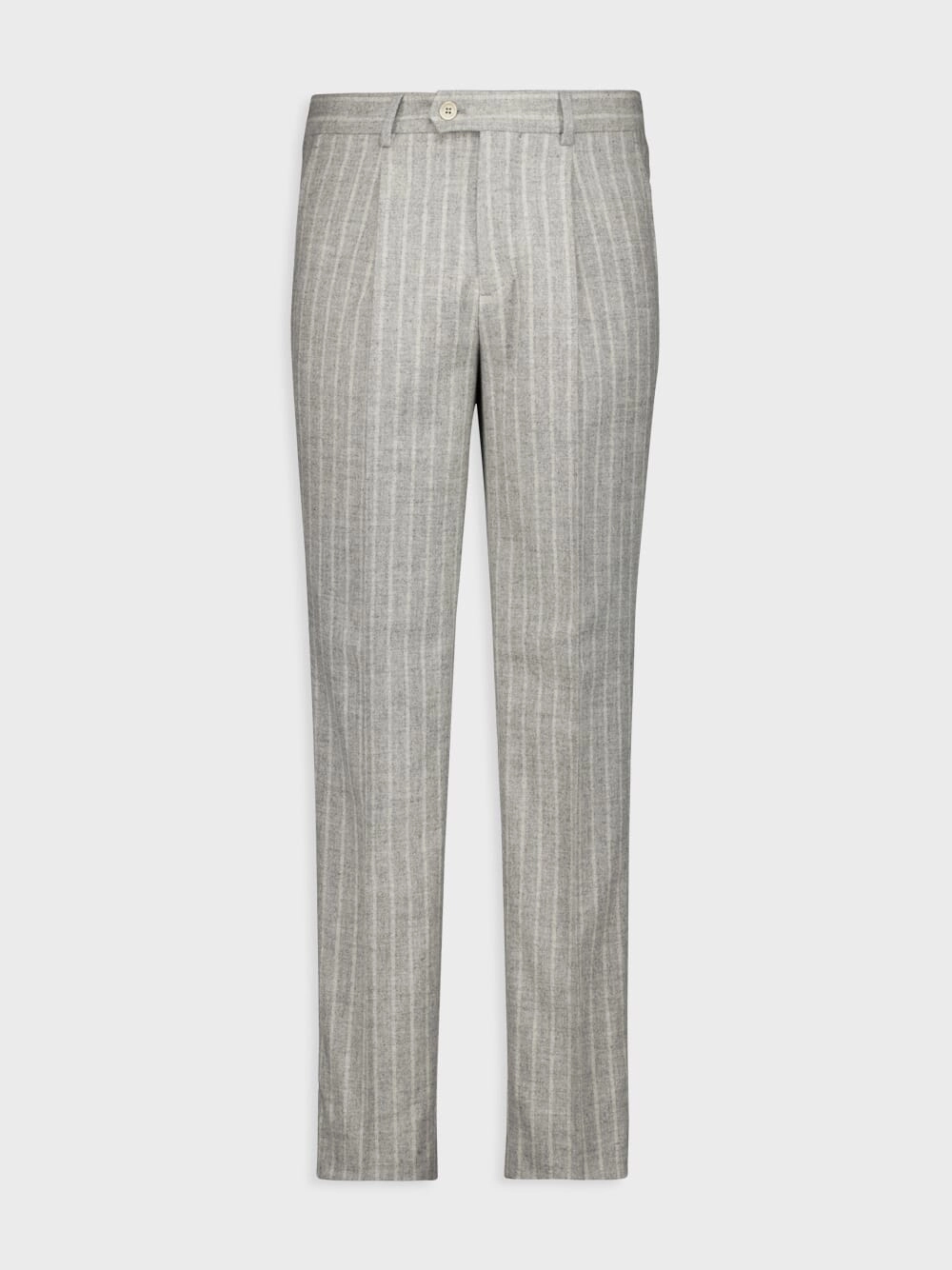 Grey Striped Alpaca Wool-Blend Suit
