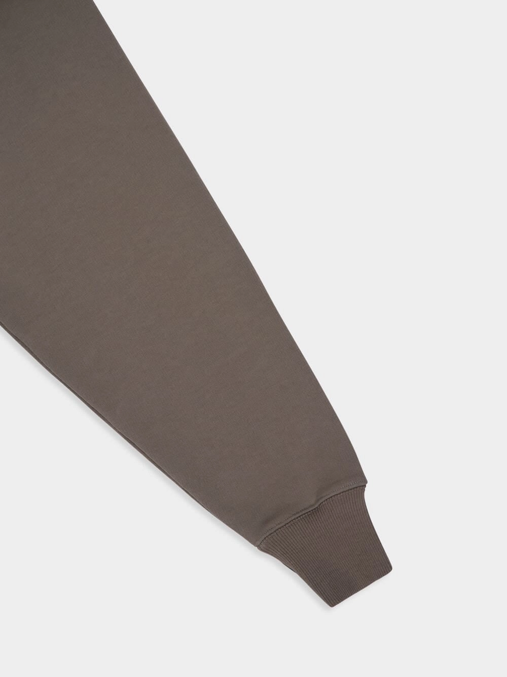 Grey Zip-Up Sweatshirt with Tonal Patch