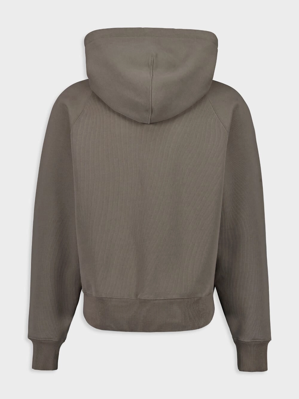 Grey Zip-Up Sweatshirt with Tonal Patch