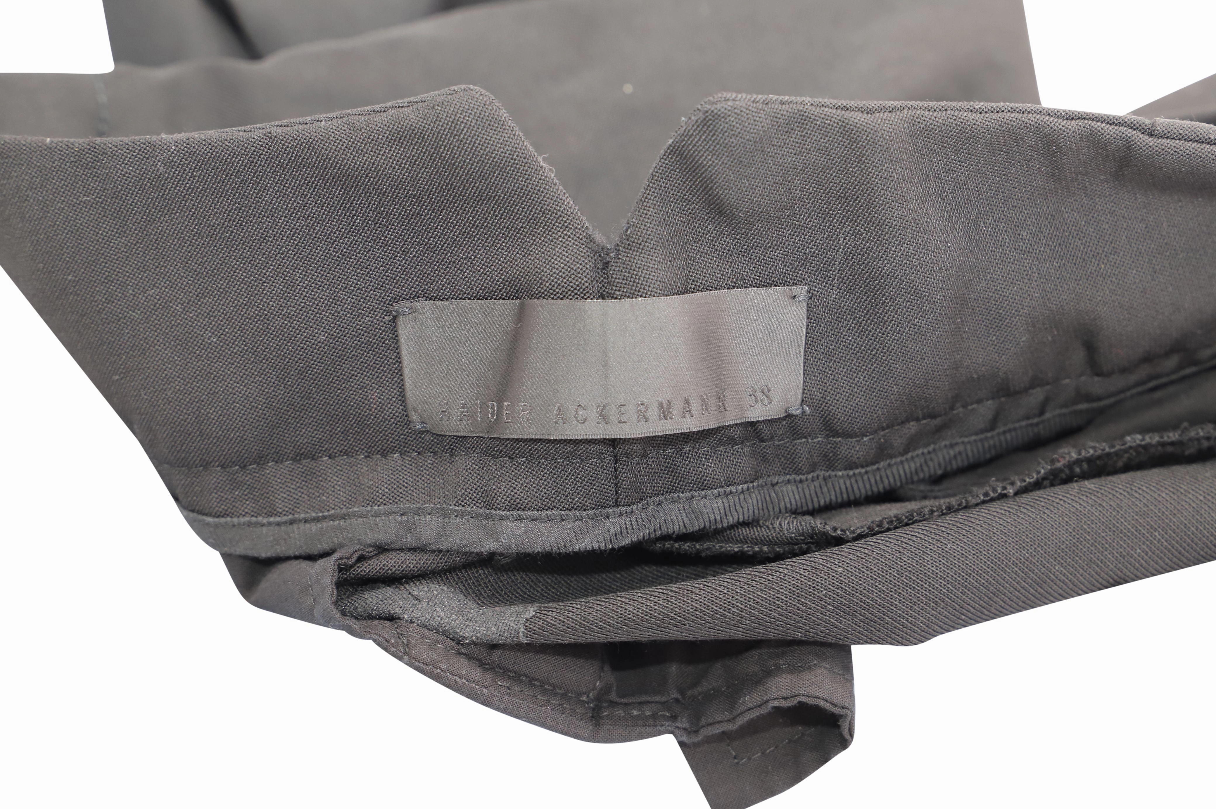 Haider Ackermann Azure Panel Cropped Trousers in Multicolor Wool