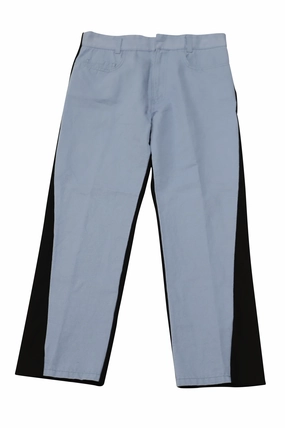 Haider Ackermann Azure Panel Cropped Trousers in Multicolor Wool womens leather pants outlet