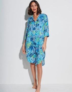 Haiti Beach Tunic - Turquoise Swim Womens - bikinis clearance