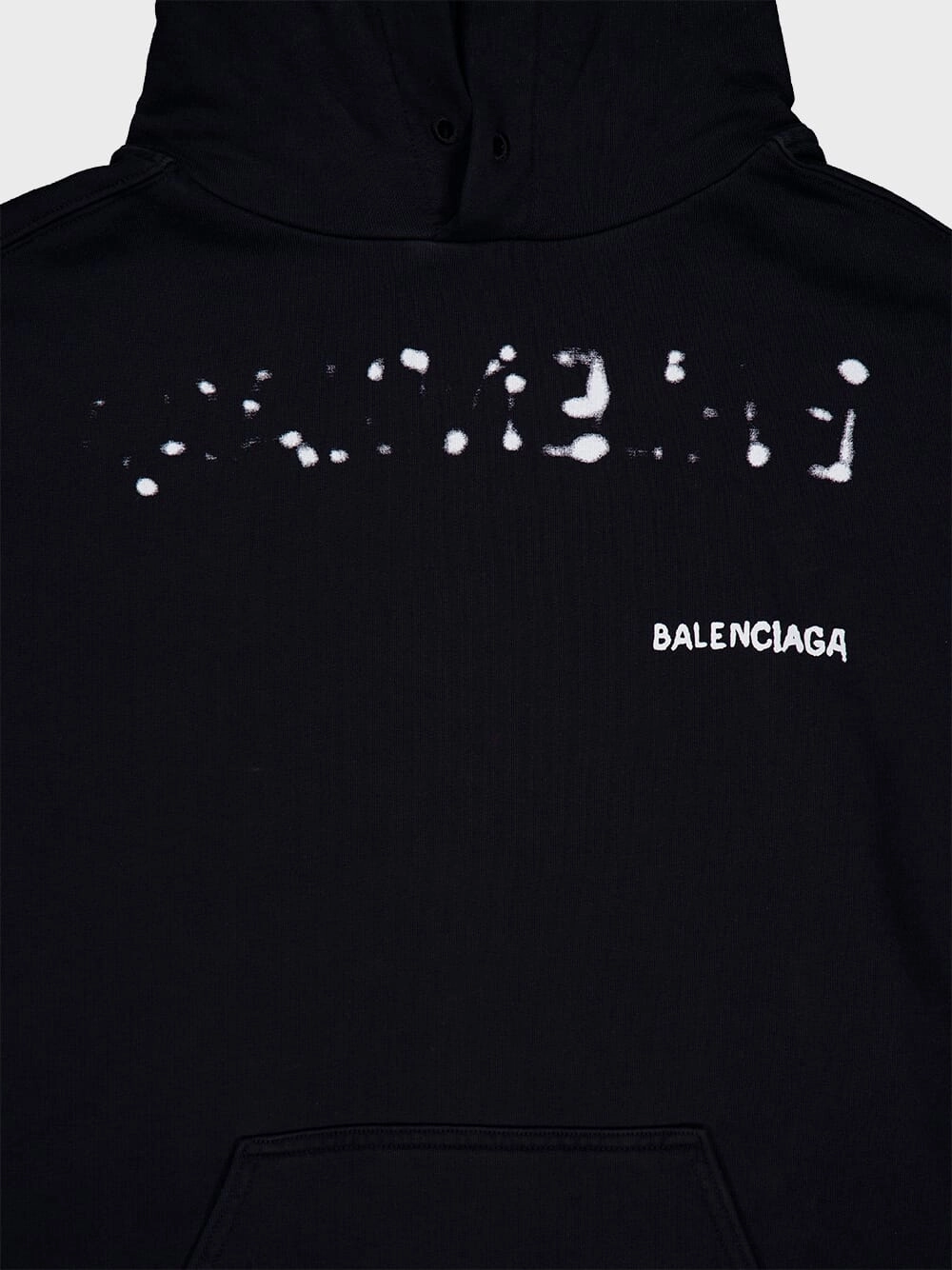 Hand-Drawn Logo Hoodie in Black