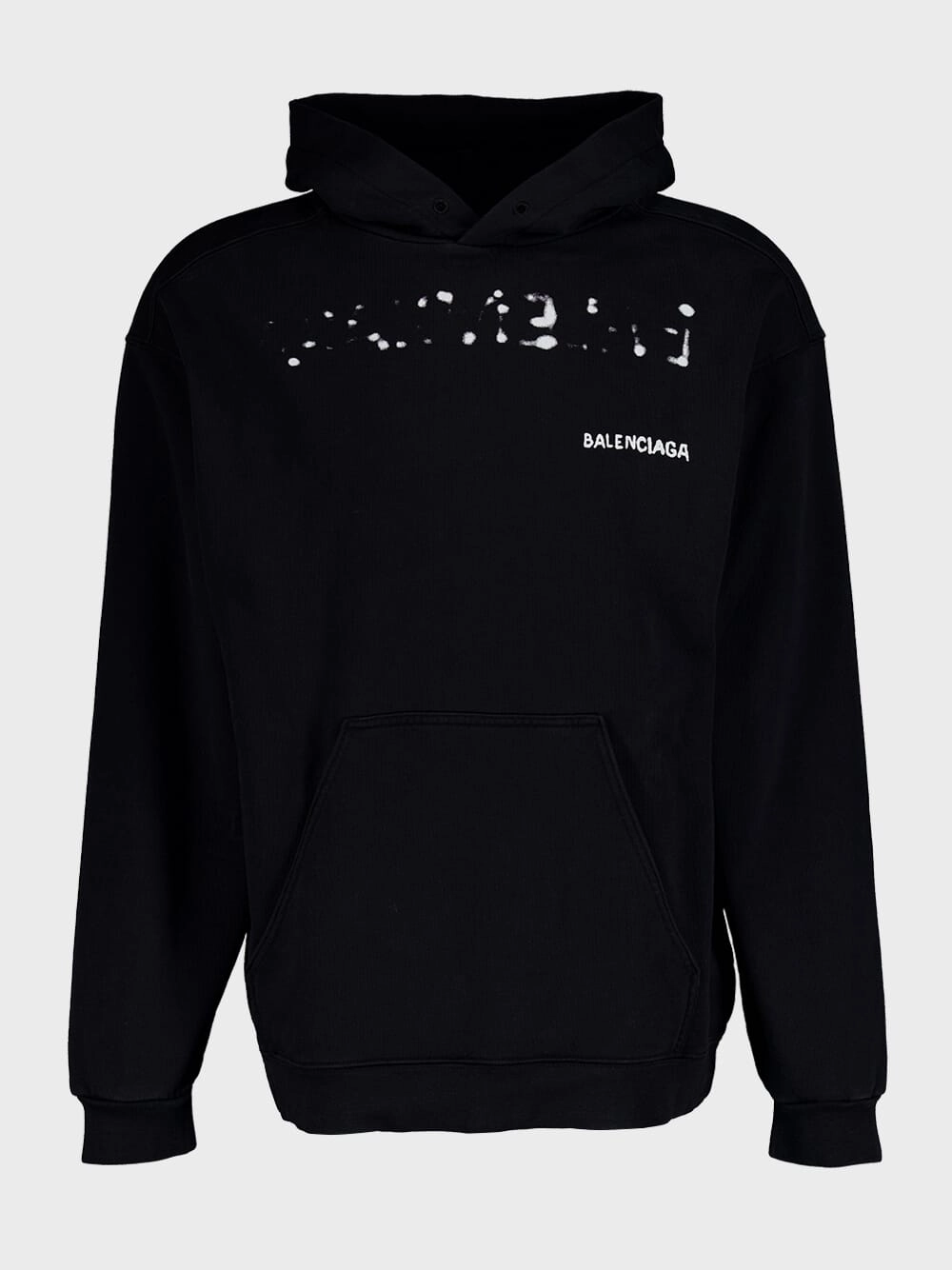 Hand-Drawn Logo Hoodie in Black Tops Mens - thermal tops