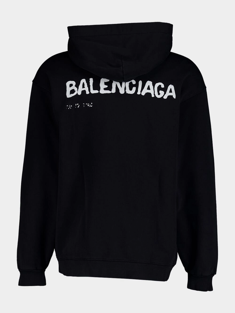 Hand-Drawn Logo Hoodie in Black