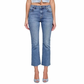 Happi Cropped Flare Jeans In Medium womens culottes clearance