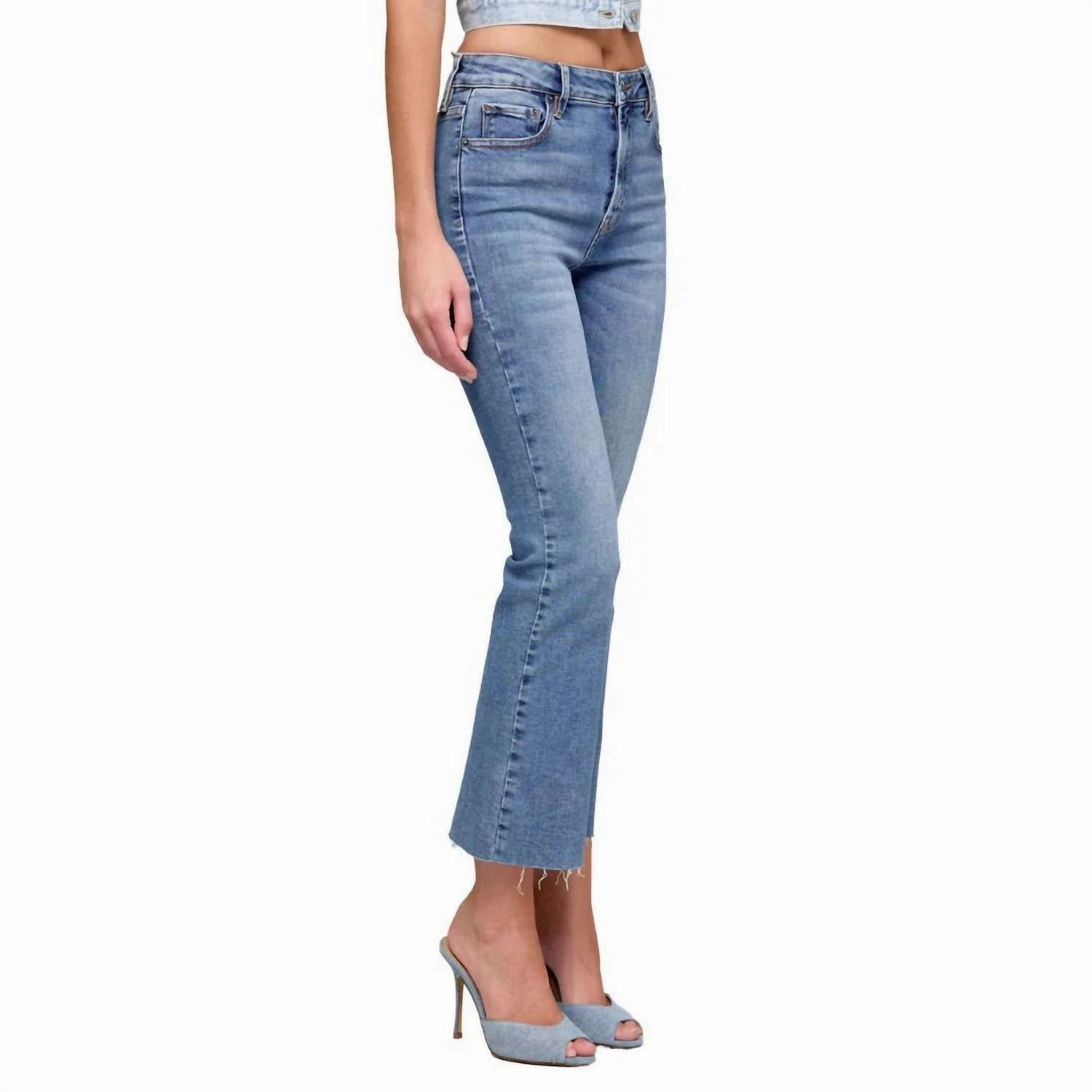 Happi Cropped Flare Jeans In Medium