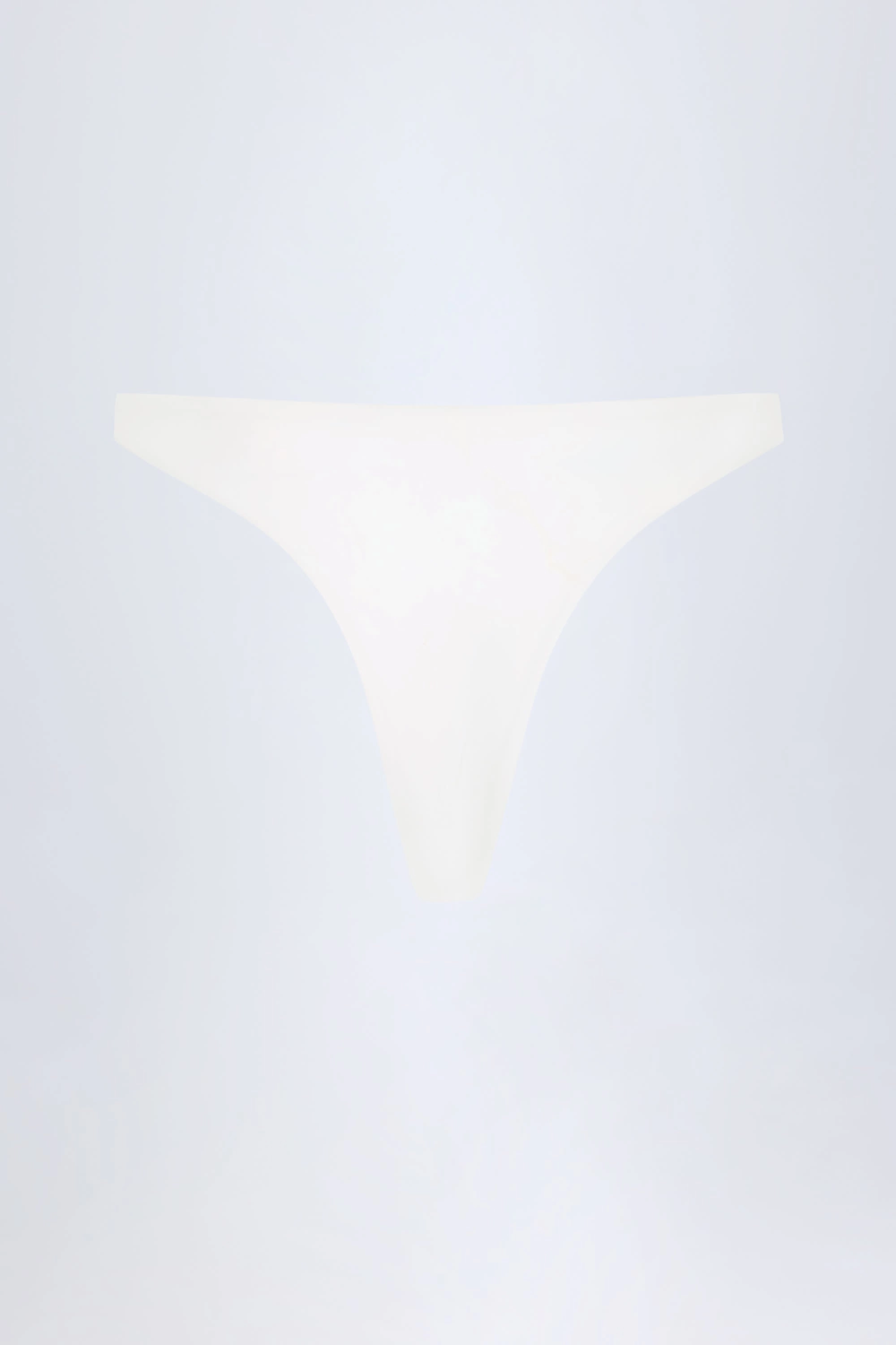 Hardware-Detail Cheeky Bikini Bottoms in White