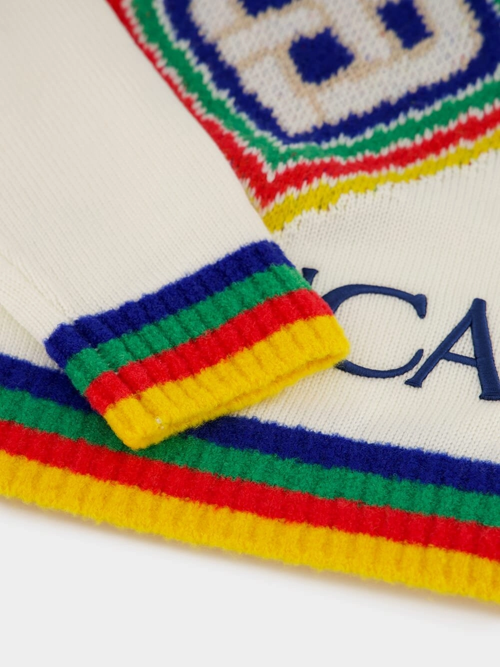 Heart Logo-Intarsia Boucl Jumper